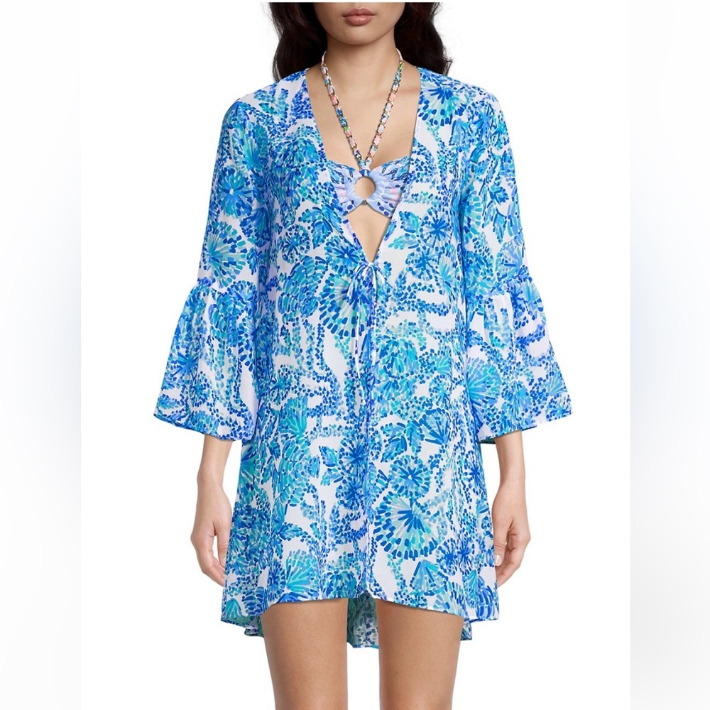 Lilly Pulitzer Motley Printed Coverup - Picture 1 of 14